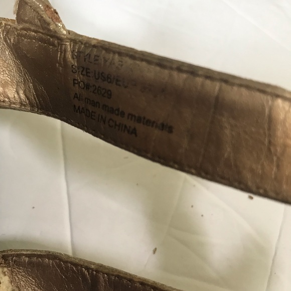 VIONIC Orthaheel Yasmin Metallic Gold Strappy Sandals Mules Slides Arch Support - Picture 10 of 15